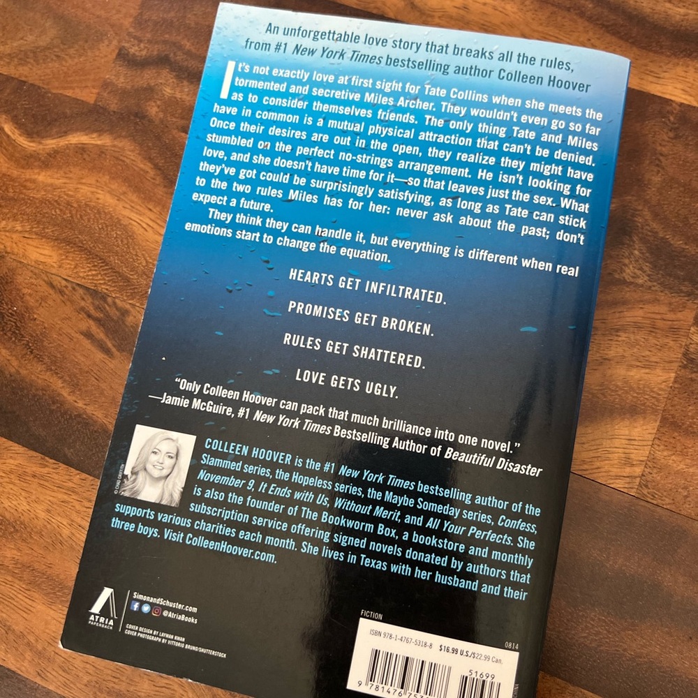 Ugly Love by Colleen Hoover — Blue & Black Paperback - Picture 4 of 5